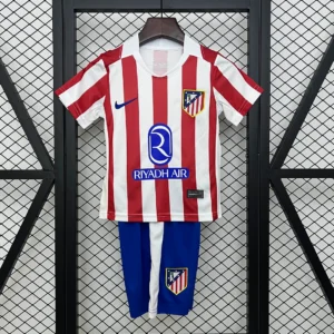2025-2026  Atletico Madrid Home Football Jersey and Short Kit