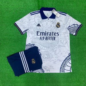 REAL MADRID WHITE DRAGON
(JERSEY AND SHORTS)