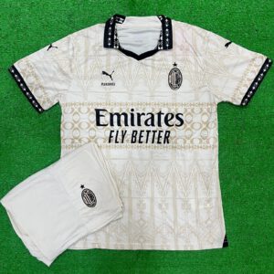 AC MILAN X PLEASURES WHITE KIT(JERSEY AND SHORTS)